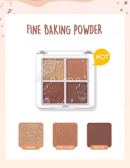 Палитра теней для век O.TWO.O 4 цвета арт. YJ006 №03 8g. Палитра теней для век O.TWO.O 4 цвета арт. YJ006 №03 8g.