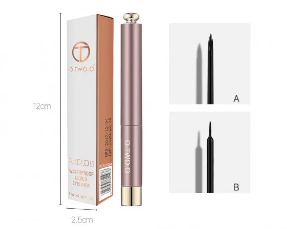 Жидкая подводка для глаз O.TWO.O Rose Gold waterproof 5 ml (арт. N9084A)
