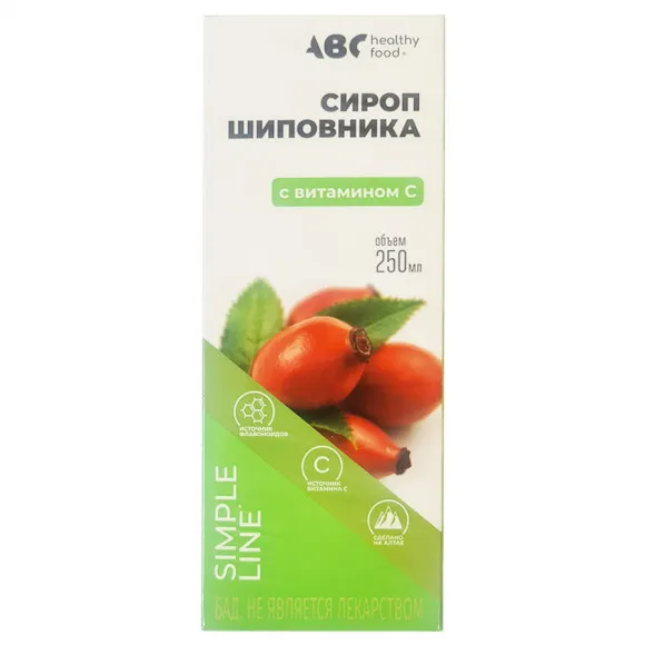 АВС хэлси фуд сироп шиповника с витамином С 250 ml