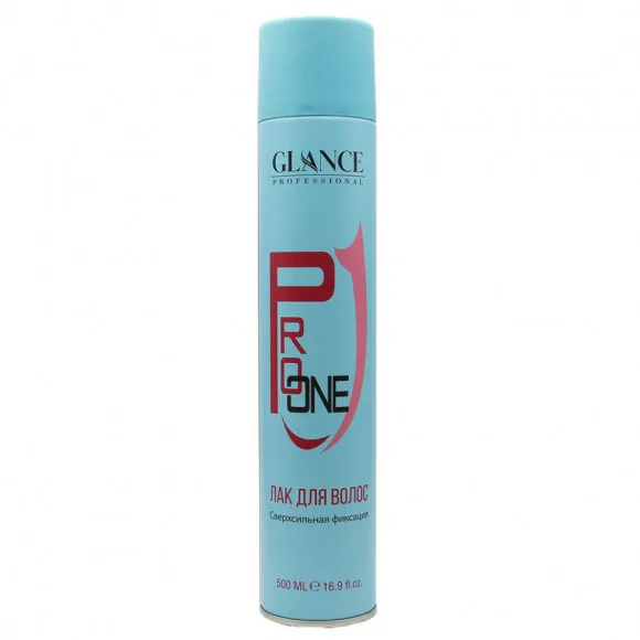 Лак для волос Glance Professional Pro One Сверхсильная фиксация 500 ml Лак для волос Glance Professional Pro One Сверхсильная фиксация 500 ml