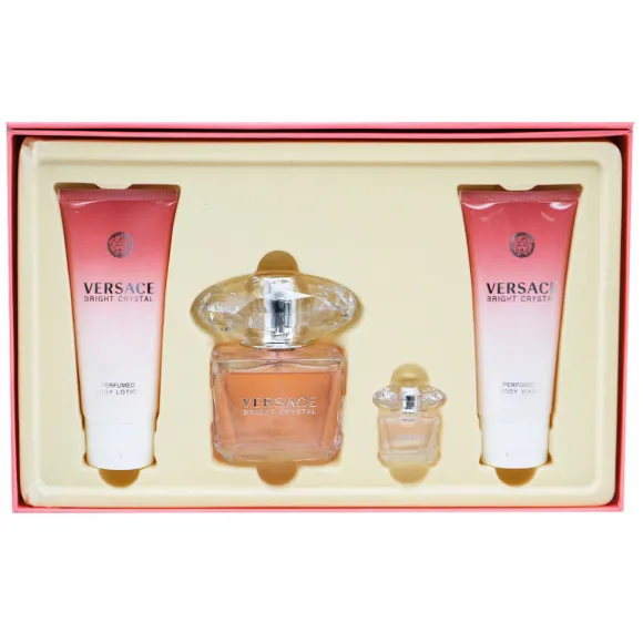 Подарочный набор Versace Bright Crystal (туалетная вода 2 штуки + лосьон для тела + гель для душа)