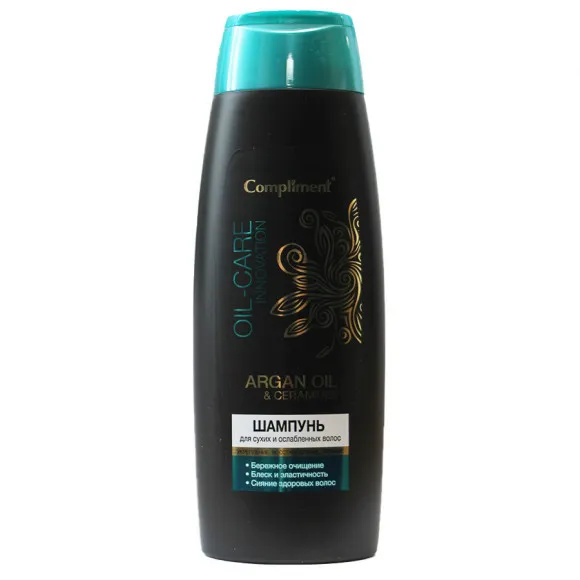 Compliment ARGAN OIL & CERAMIDES Шампунь  для сухих и ослабленных волос, 400 ml