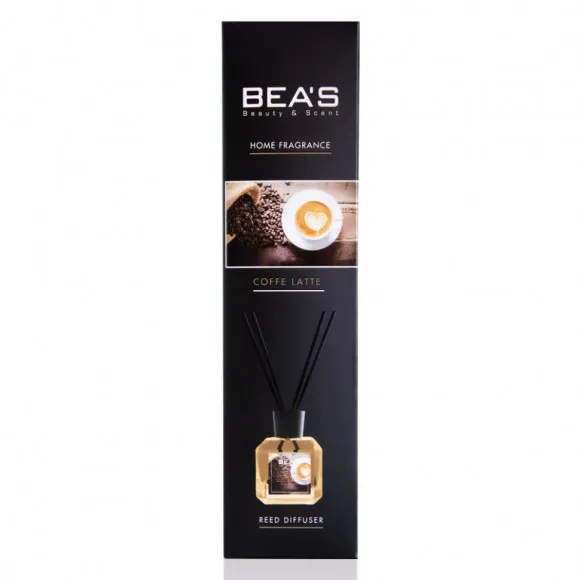 Ароматический диффузор с палочками Beas Coffe Latte - Кофе латте 120 ml Ароматический диффузор с палочками Beas Coffe Latte - Кофе латте 120 ml