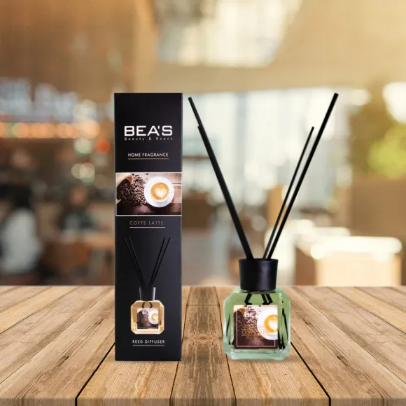 Ароматический диффузор с палочками Beas Coffe Latte - Кофе латте 120 ml Ароматический диффузор с палочками Beas Coffe Latte - Кофе латте 120 ml