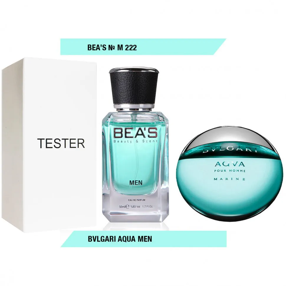 Тестер Beas Bvlgari Aqua Men 50 ml арт. M 222 (без коробки)