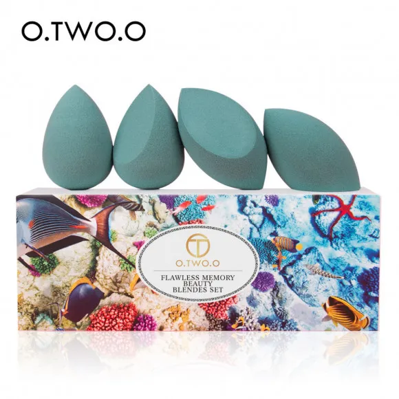 Набор спонжей O.TWO.O Flawless Memory Beauty Blendes Set 4 шт. (Бирюза) Набор спонжей O.TWO.O Flawless Memory Beauty Blendes Set 4 шт. (Бирюза)