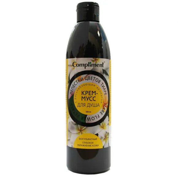 Compliment Крем-мусс для душа Лепестки цветов тиаре, 500 ml