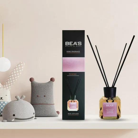 Ароматический диффузор с палочками Beas Powder - Пудровый аромат 120 ml Ароматический диффузор с палочками Beas Powder - Пудровый аромат 120 ml