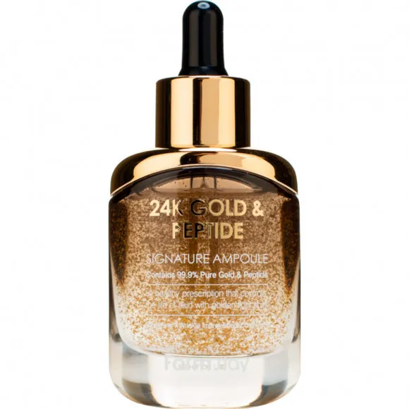 Ампульная сыворотка с золотом и пептидами FarmStay 24K Gold & Peptide Signature Ampoule 35 ml