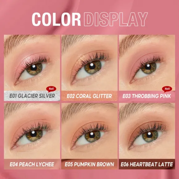 Жидкие тени для век O.TWO.O Powder Mist Liquid Eyeshadow Velvety Shine SC063 #E01 - Серебристый