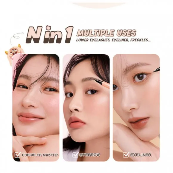 Жидкая подводка-карандаш для глаз Banxeer Monster Liquid Eyebrow Pen 1 ml Цвет №01 (Арт: BM12)