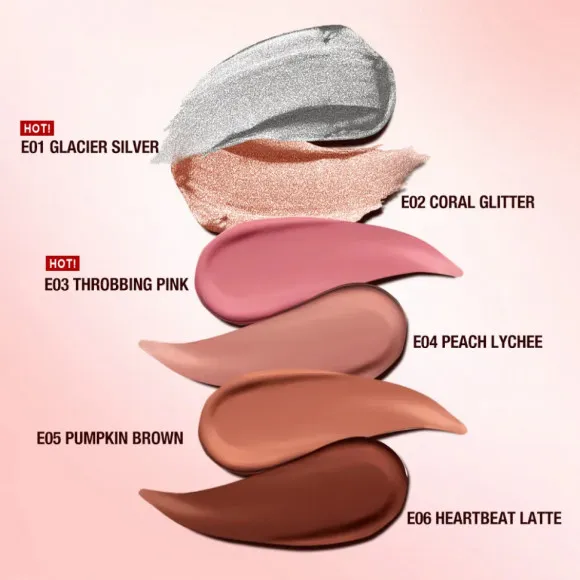 Жидкие тени для век O.TWO.O Powder Mist Liquid Eyeshadow Velvety Shine SC063 #E02 - Коралловый