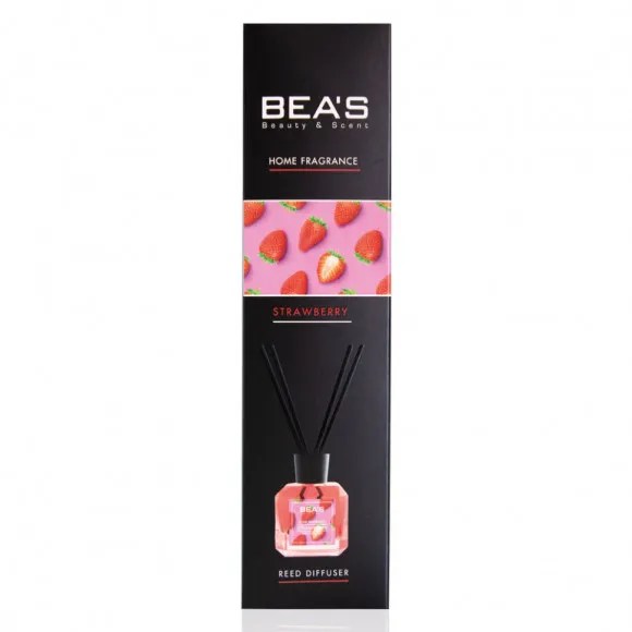 Ароматический диффузор с палочками Beas Strawberry - Клубника 120 ml