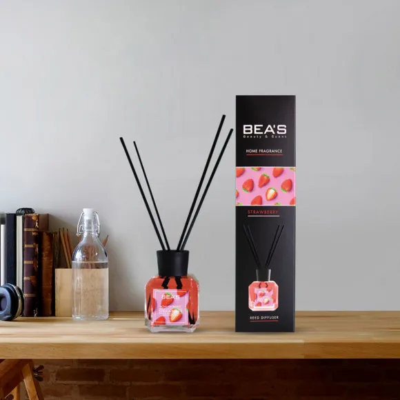 Ароматический диффузор с палочками Beas Strawberry - Клубника 120 ml