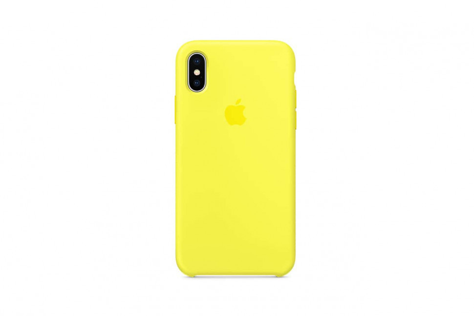 Силиконовый чехол для Айфон XR Жёлтый неон