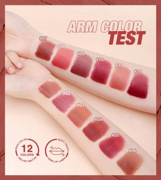 Матовая губная жидкая губная помада O.TWO.O 2 мл - арт 9144 #01 Розово-коричневый Матовая губная жидкая губная помада O.TWO.O 2 мл - арт 9144 #01 Розово-коричневый