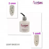 Lorilac Каучуковая база для гель-лака с поталью 10 ml #1