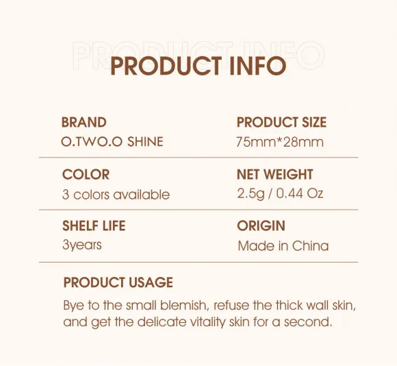 O.TWO.O BB-крем для лица - кушон с арт. SE003 #3 wheat color 2.5 g