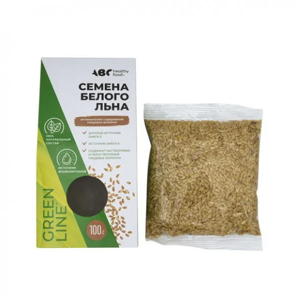 АВС хэлси фуд семена белого льна 100г БАД АВС хэлси фуд семена белого льна 100г БАД