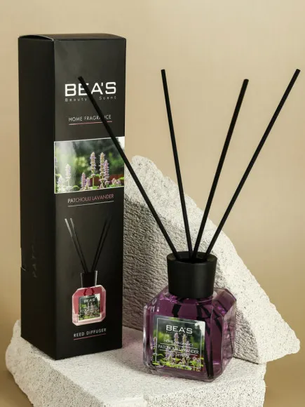 Ароматический диффузор с палочками Beas Patchouli Lavender 120 ml Ароматический диффузор с палочками Beas Patchouli Lavender 120 ml