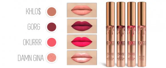 Блеск для губ Kylie Koko Kolection (4шт)