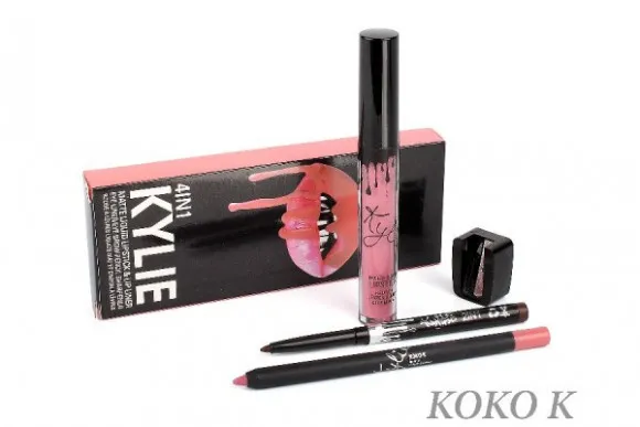 Набор Kylie 4in1 (карандаши для губ и глаз + жидкая помада + точилка) 12шт