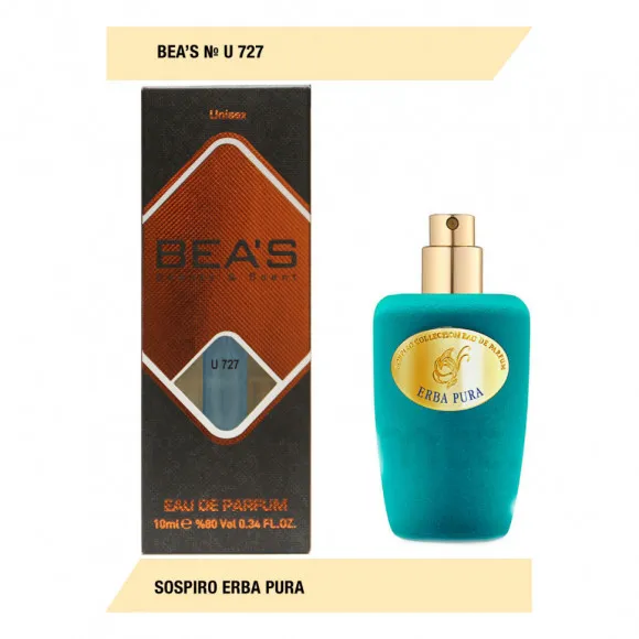 Компактный парфюм Beas Sospiro Erba Pura Edp unisex 10 ml арт. U 727 Компактный парфюм Beas Sospiro Erba Pura Edp unisex 10 ml арт. U 727