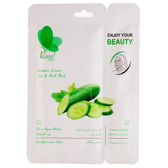 Маски для лица Rosel Cosmetics Face & Neck Mask Cucumber Extract Маски для лица Rosel Cosmetics Face & Neck Mask Cucumber Extract