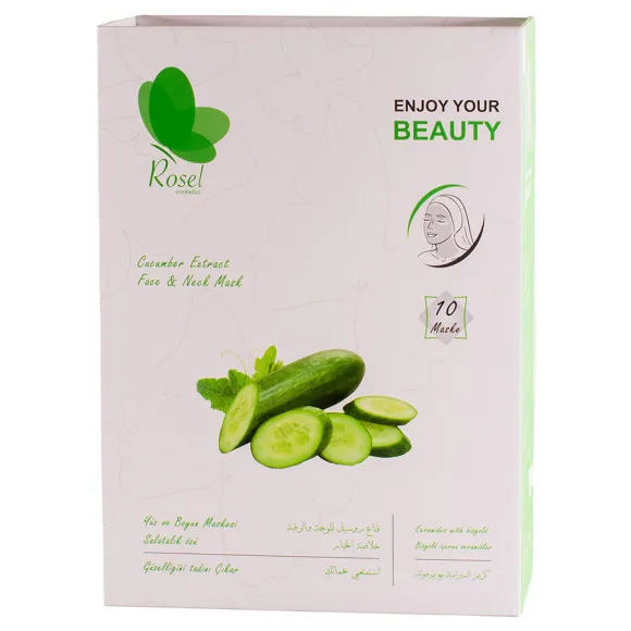 Маски для лица Rosel Cosmetics Face & Neck Mask Cucumber Extract Маски для лица Rosel Cosmetics Face & Neck Mask Cucumber Extract