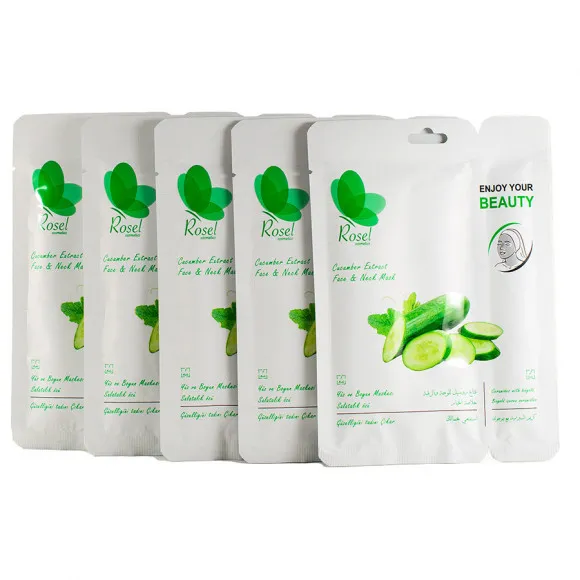 Маски для лица Rosel Cosmetics Face & Neck Mask Cucumber Extract Маски для лица Rosel Cosmetics Face & Neck Mask Cucumber Extract