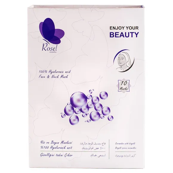 Маски для лица Rosel Cosmetics Face Mask 100% Hyaluronic acid Маски для лица Rosel Cosmetics Face Mask 100% Hyaluronic acid