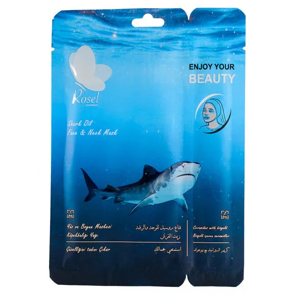 Маски для лица Rosel Cosmetics Face Mask Shark oil Маски для лица Rosel Cosmetics Face Mask Shark oil