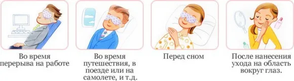 Маска для глаз согревающая (одноразовая) Маска для глаз согревающая (одноразовая)