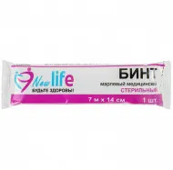 Бинт New Life марлевый медицинский стерильный 7м*14см