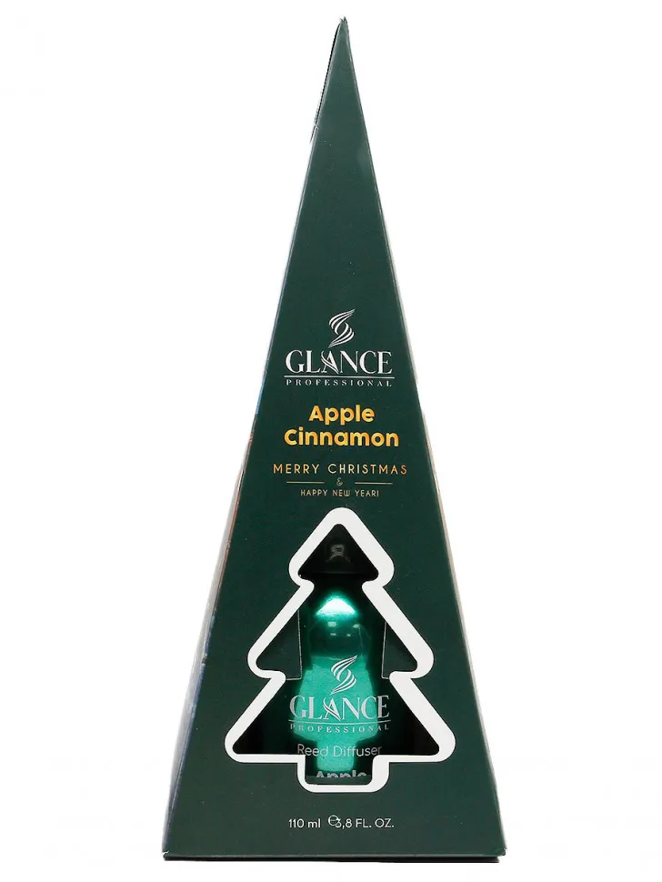 Glance ароматический Диффузор Apple Cinnamon (в подарочной упаковке Merry Christmas & Happy New Year ) 110мл