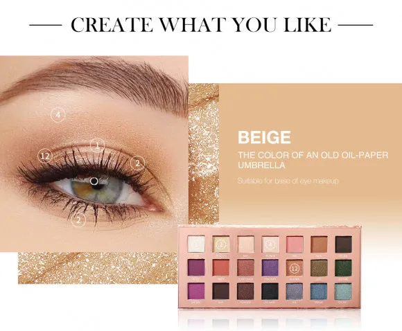 Пигментированные тени  21 цвет O.TWO.O арт. 9994 31.5 g.