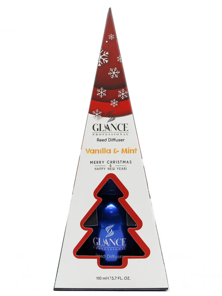 Glance ароматический Диффузор Vanilla & Mint (в подарочной упаковке Merry Christmas & Happy New Year ) 110мл