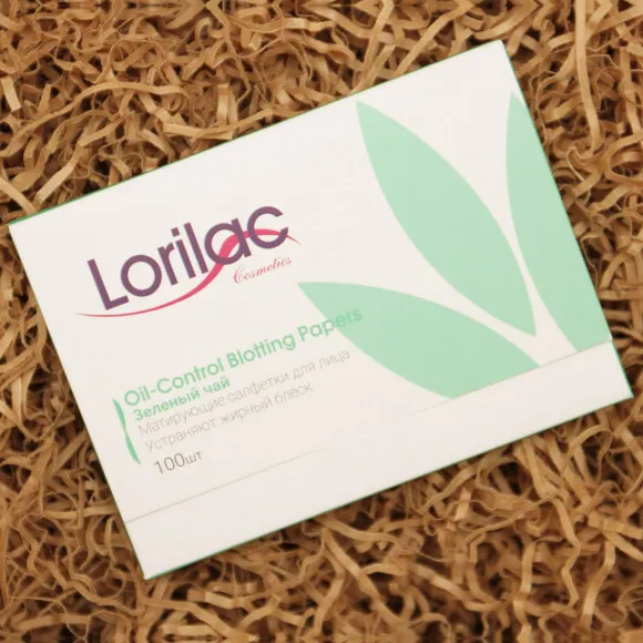Матирующие салфетки для лица Lorilac Зеленый Чай 100шт Матирующие салфетки для лица Lorilac Зеленый Чай 100шт