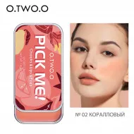 Матовый крем 3 в 1 (румяна, тени для век, помада для губ) O.TWO.O Pick Me 10г #9139 (№02 Коралловый)