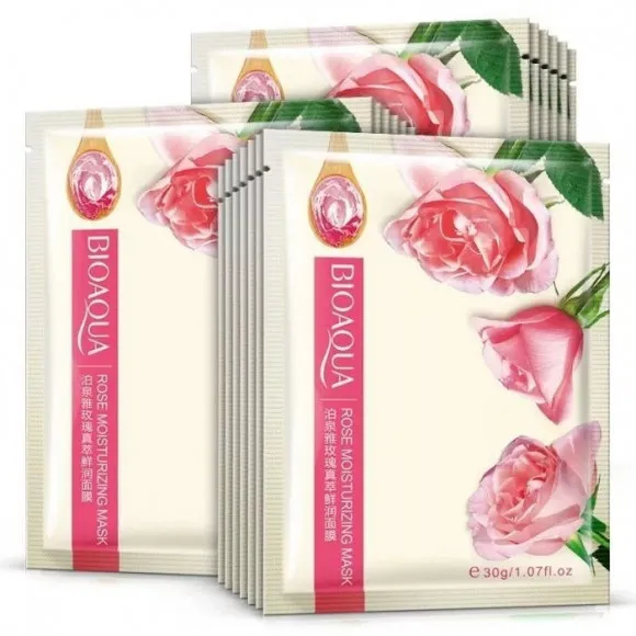 Увлажняющая тканевая маска для лица с экстрактом розы Bioaqua Rose Moisturizing Mask 30g арт. 2706