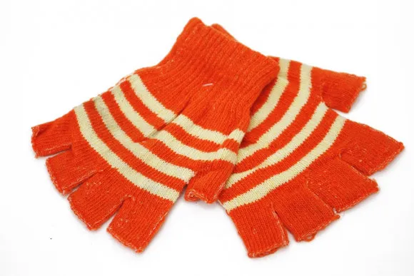 Перчатки без пальцев Полосатые