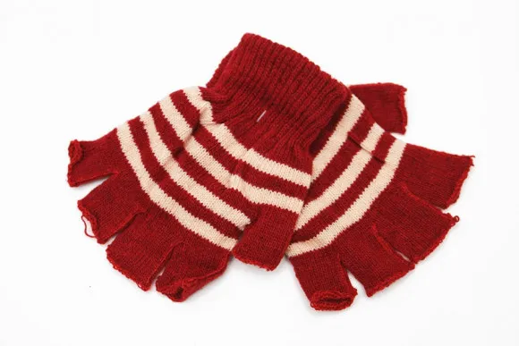 Перчатки без пальцев Полосатые