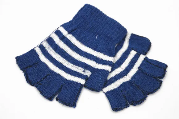 Перчатки без пальцев Полосатые