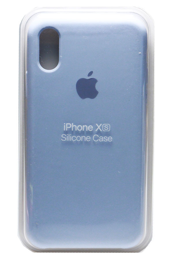 Силиконовый чехол для Айфон XS - (Светло-Синий)