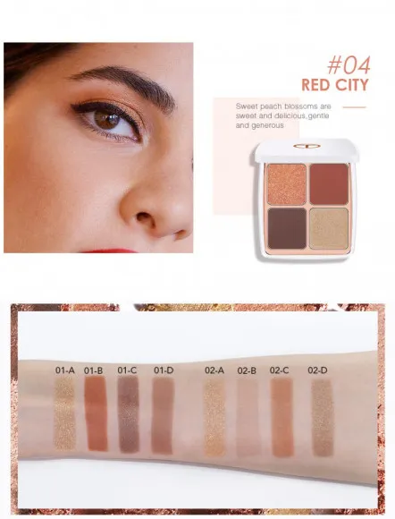 Тени O.TWO.O Colored Drawing Morocco 4цв (арт. 1003) 13.6 g.