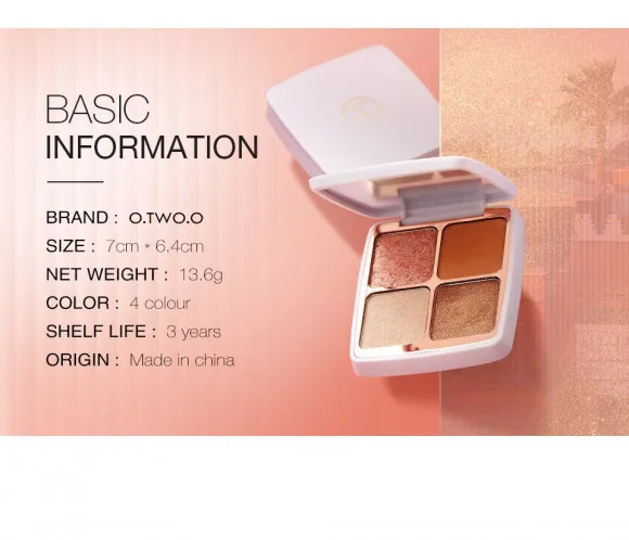 Тени O.TWO.O Colored Drawing Morocco 4цв (арт. 1003) 13.6 g.