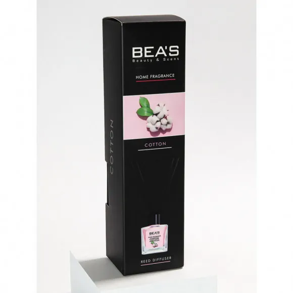 Ароматический диффузор с палочками Beas Cotton - Хлопок - 50 ml Ароматический диффузор с палочками Beas Cotton - Хлопок - 50 ml